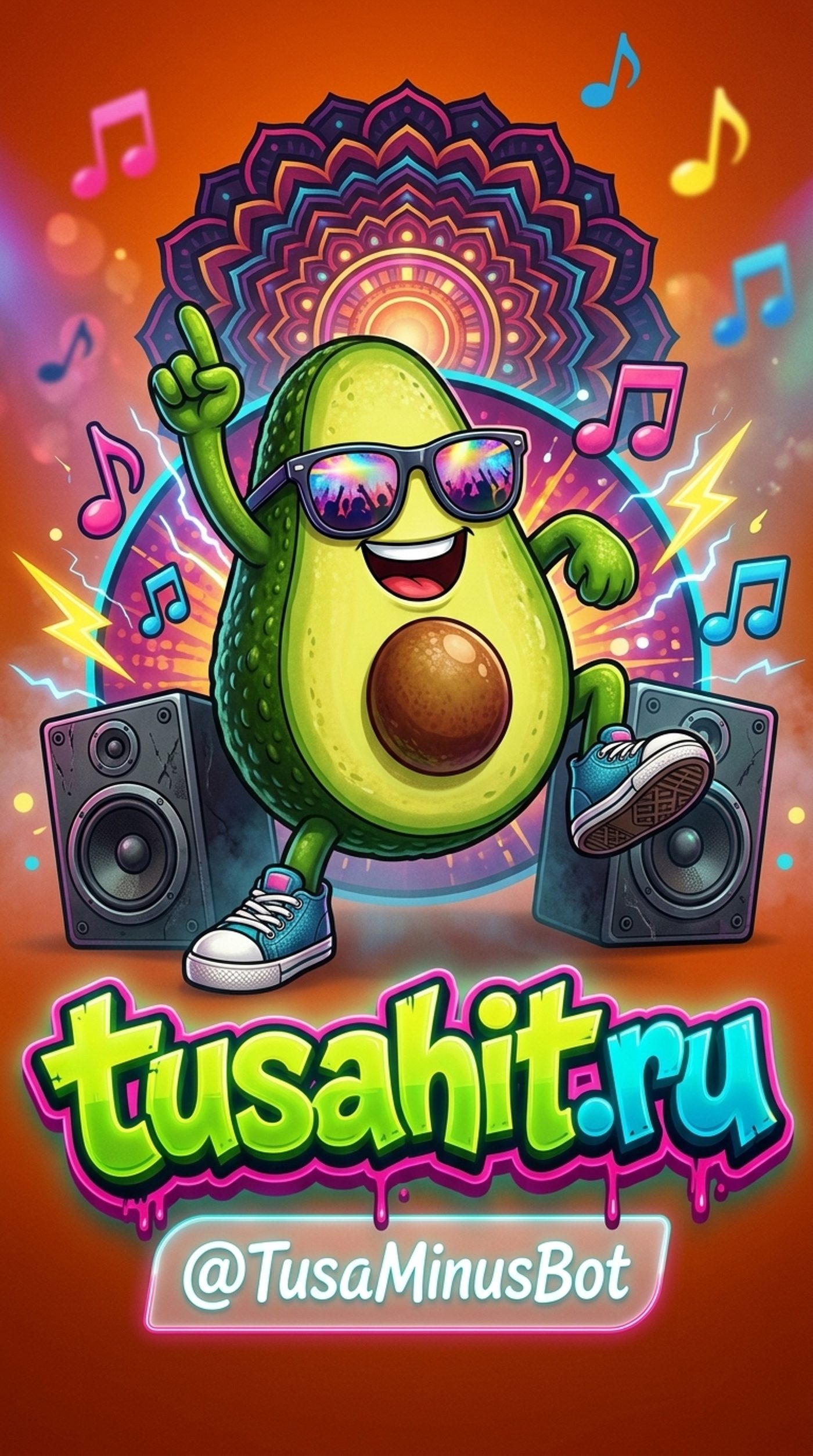 Постер TusaHit с авокадо-DJ